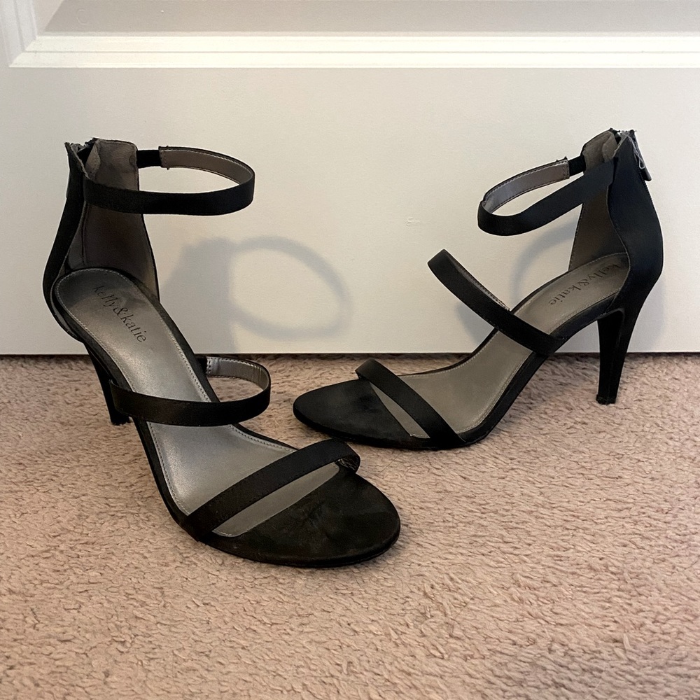 Black 3 1/2” heels: Size 10